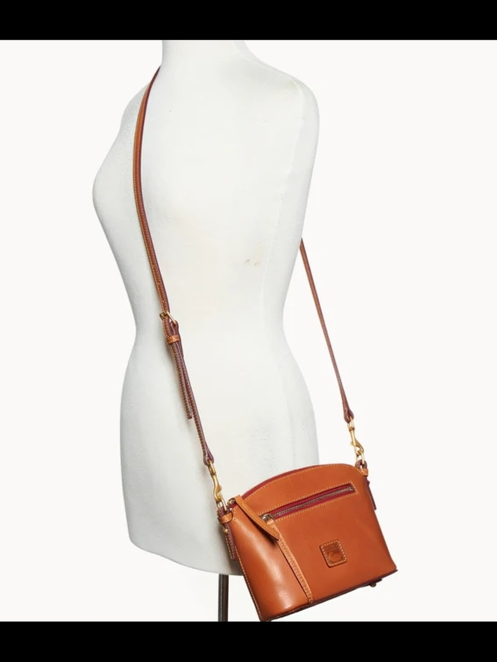 Beautiful! NWT Dooney & Bourke Florentine Domed Crossbody in NATURAL - Picture 2 of 10